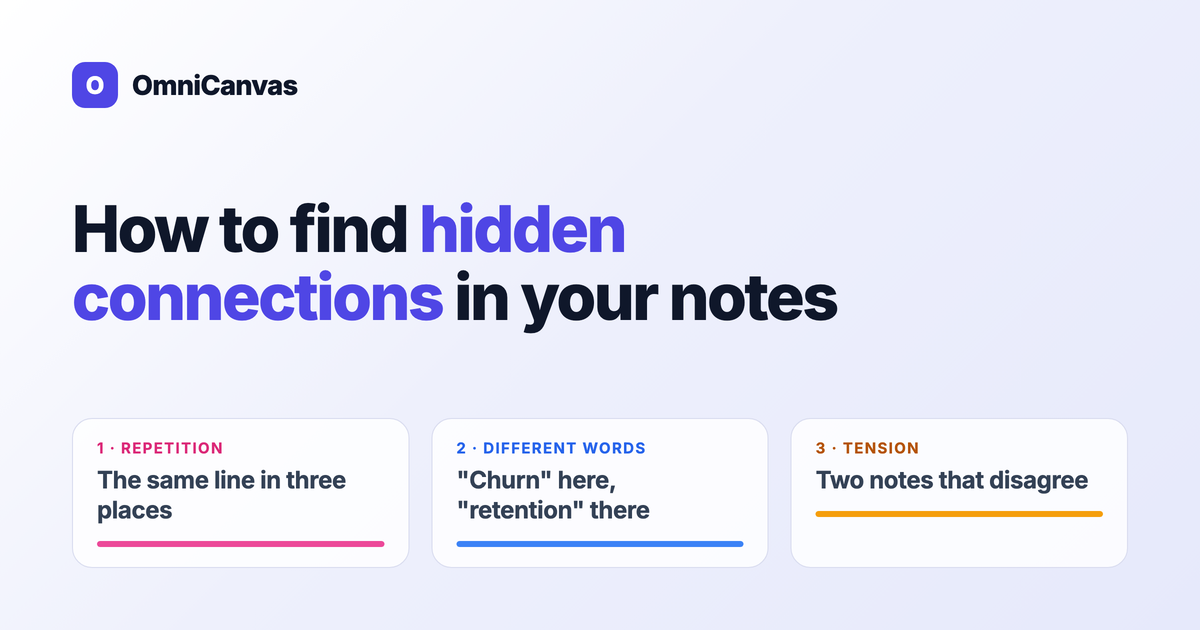 How to Find Hidden Connections in Your Notes