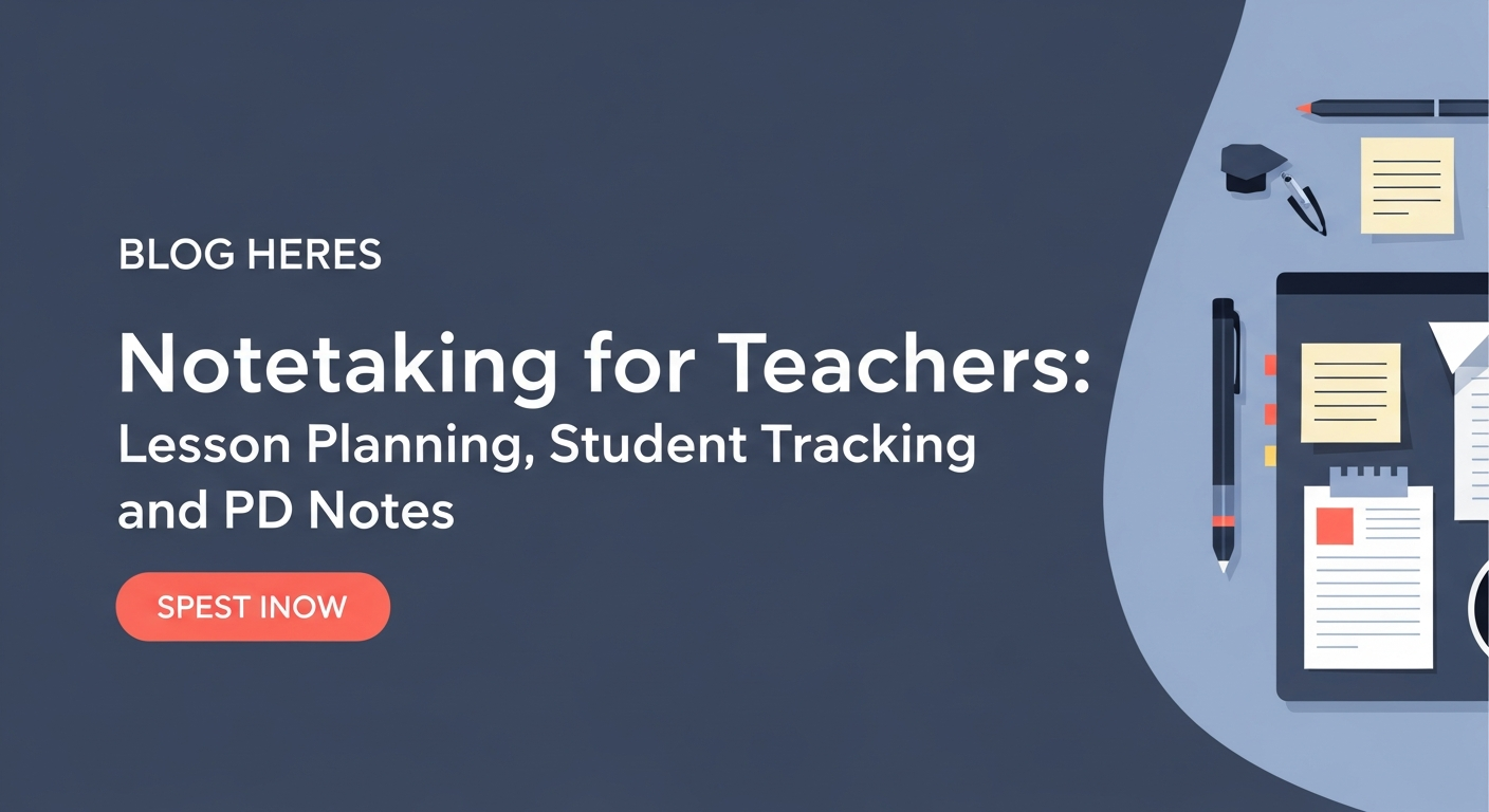 Notetaking for Teachers: Lesson Planning, Student Tracking, and PD Notes