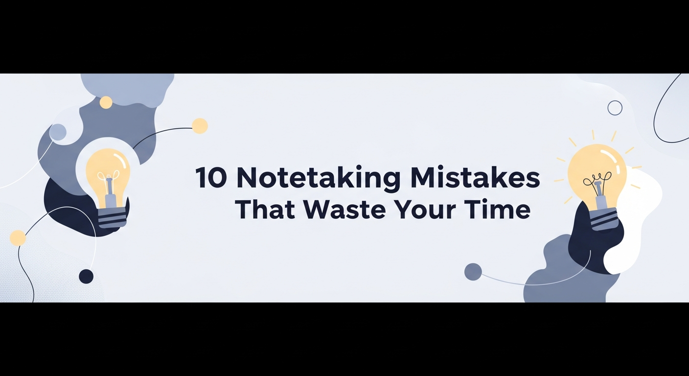 10 Notetaking Mistakes That Waste Your Time