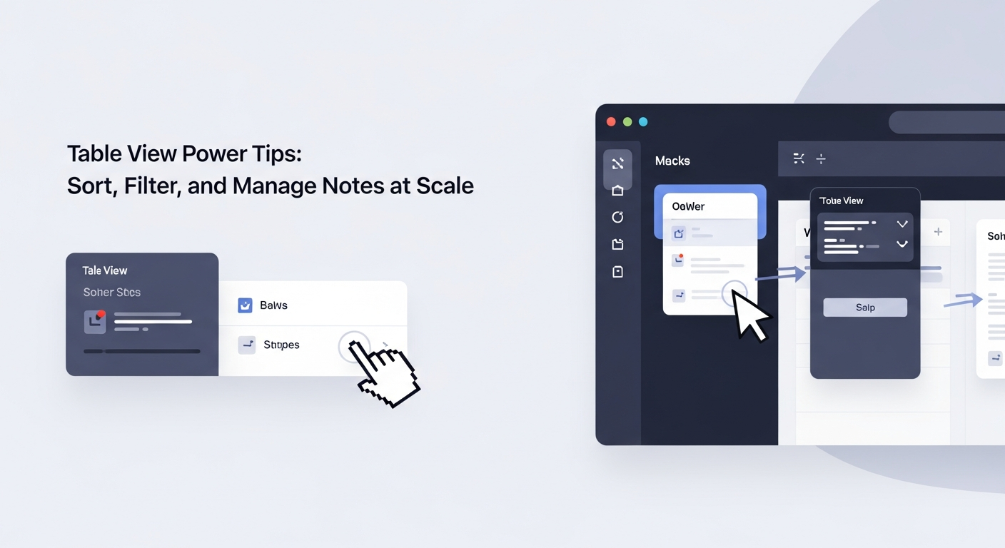 Table View Power Tips: Sort, Filter, and Manage Notes at Scale