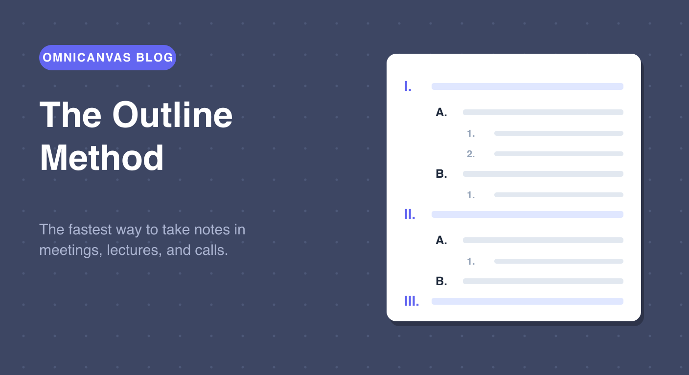 The Outline Method: The Fastest Way to Take Notes in Meetings and Lectures