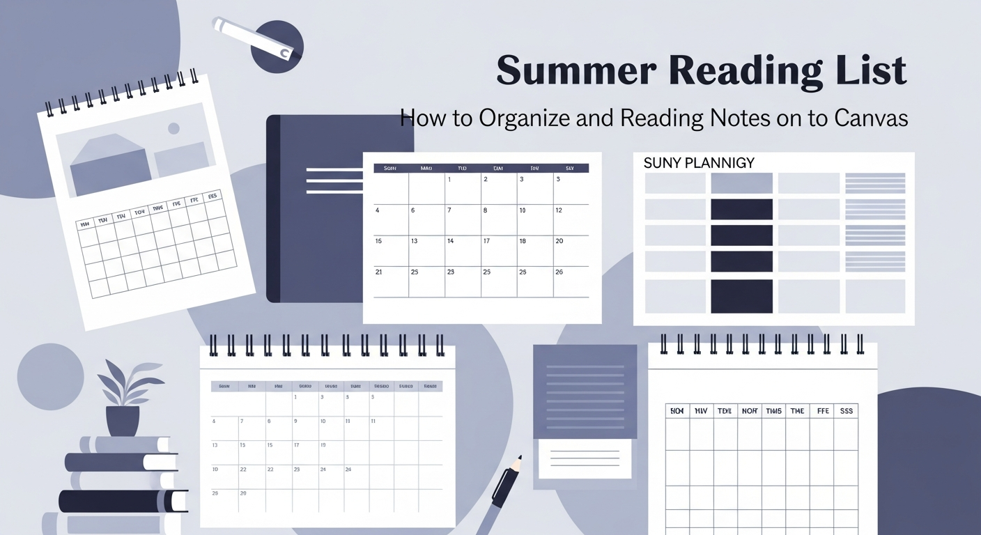 Summer Reading List: How to Organize Books and Reading Notes on a Canvas
