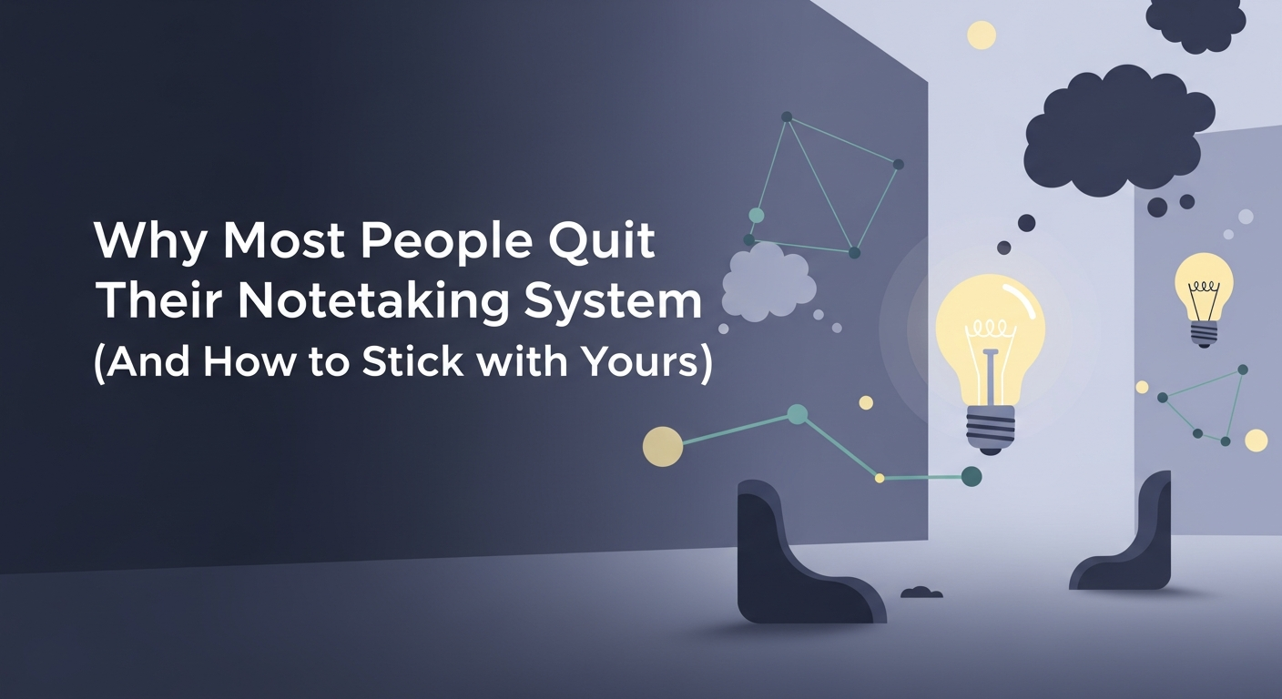 Why Most People Quit Their Notetaking System (And How to Stick with Yours)